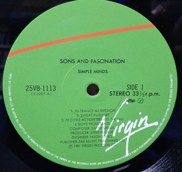 Simple Minds - Sons And Fascination (LP, Album)