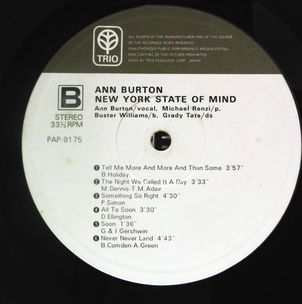Ann Burton - New York State Of Mind (LP)