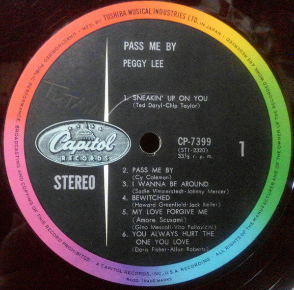 Peggy Lee - Pass Me By (LP, Album, Red)