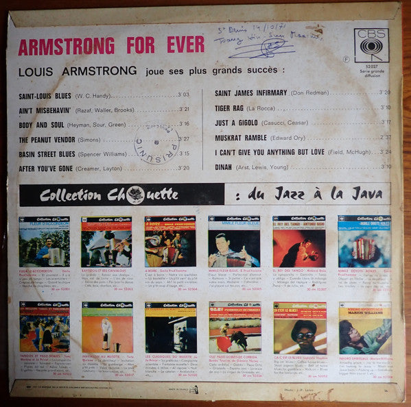 Louis Armstrong - Armstrong For Ever (LP, Comp)