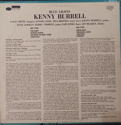 Kenny Burrell - Blue Lights, Volume 1 (LP, Album, RE)