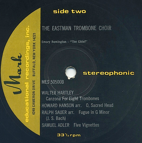Eastman Trombone Choir - The Eastman Trombone Choir(LP, Gat)