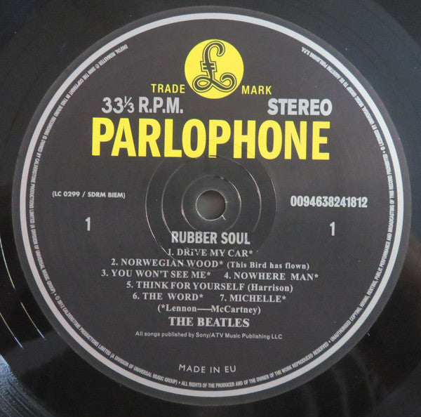 The Beatles - Rubber Soul (LP, Album, RE, RM, RP, 180)