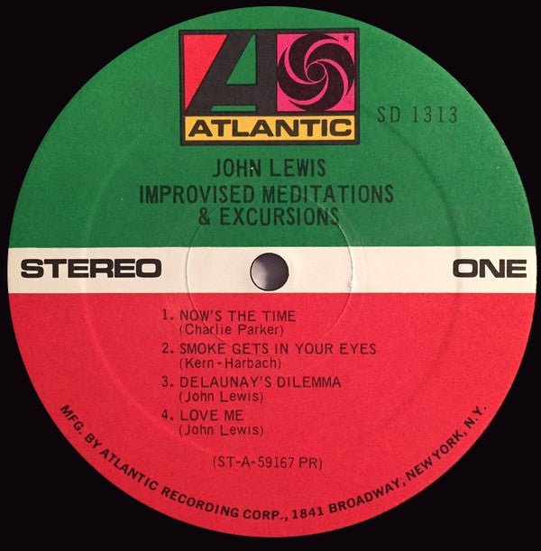 John Lewis (2) - Improvised Meditations & Excursions (LP, Album, RP)