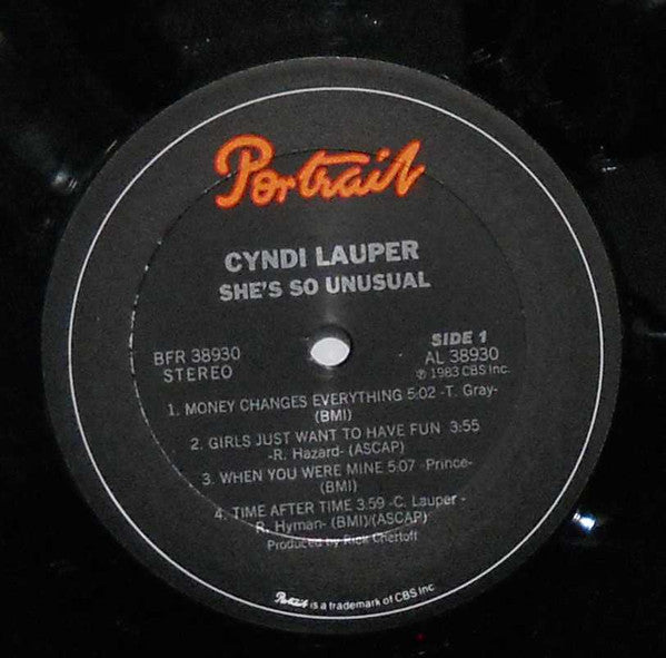 Cyndi Lauper - She's So Unusual (LP, Album, Pit)