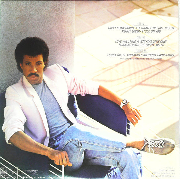 Lionel Richie - Can't Slow Down (LP, Album, Gat)