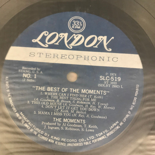 The Moments - The Best Of The Moments (LP, Album)