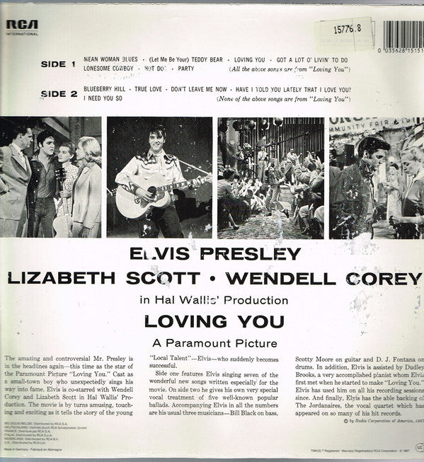 Elvis Presley - Loving You (LP, Album, RE)