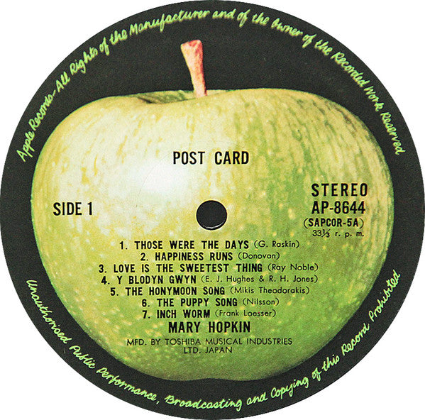 Mary Hopkin - Post Card (LP, Album, Gat)