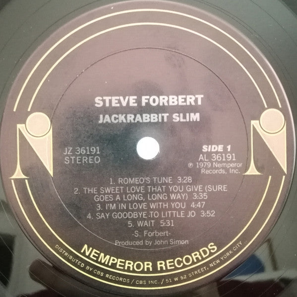 Steve Forbert - Jackrabbit Slim (LP, Album, San)