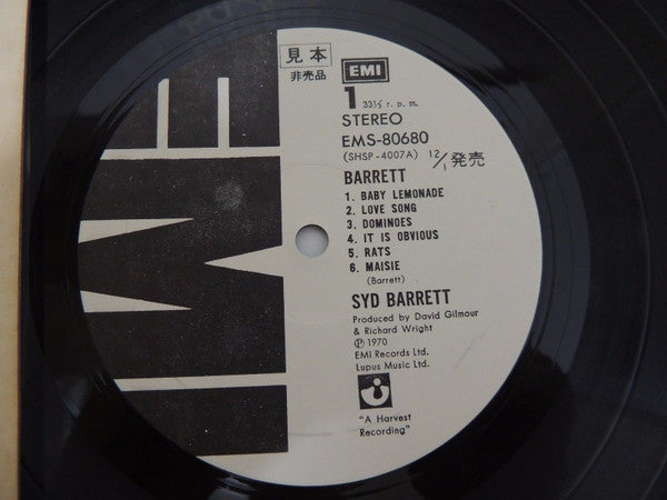 Syd Barrett - Barrett (LP, Album, Promo, RE)
