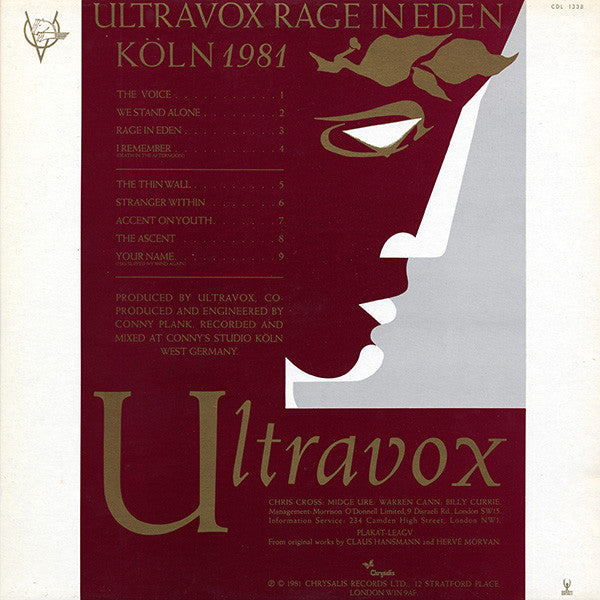 Ultravox - Rage In Eden (LP, Album)