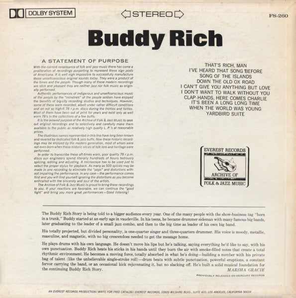 Buddy Rich - Buddy Rich (LP, Comp)