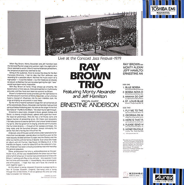 Ray Brown Trio - Live At The Concord Jazz Festival 1979(LP, Album)