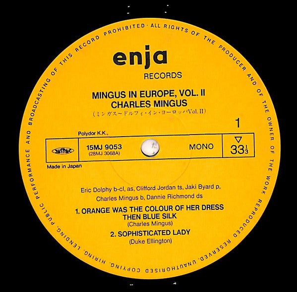 The Charles Mingus Quintet - Mingus In Europe Volume II(LP, Album, ...