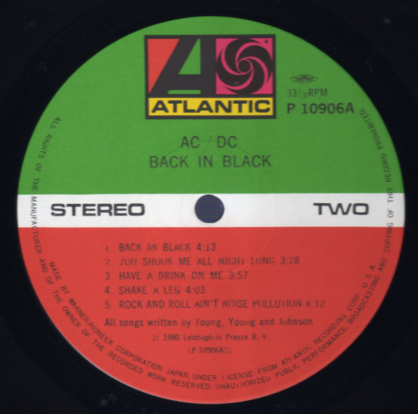 AC/DC - Back In Black (LP, Album)