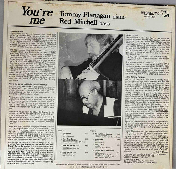 Tommy Flanagan, Red Mitchell - You're Me (LP, Album)