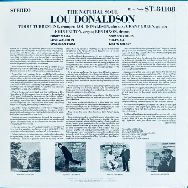 Lou Donaldson - The Natural Soul (LP, Album, Ltd, RE)