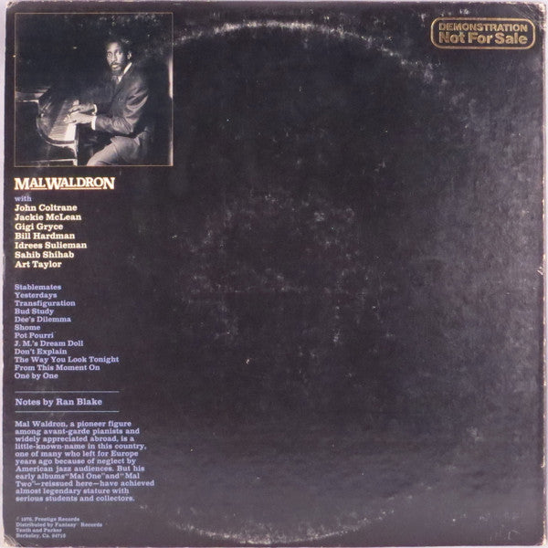 Mal Waldron - One And Two (LP, Album, RE + LP, Album, RE + Comp)
