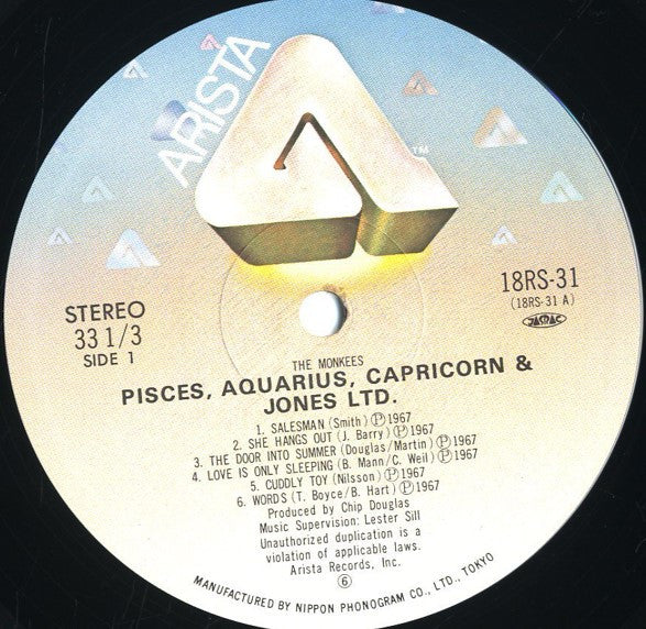 The Monkees - Pisces, Aquarius, Capricorn & Jones Ltd. (LP, Album, RE)