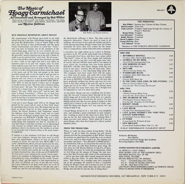 Bob Wilber And Maxine Sullivan - The Music Of Hoagy Carmichael (LP)