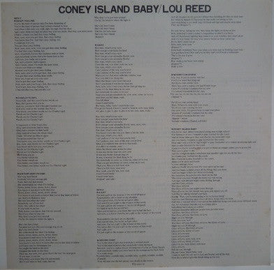 Lou Reed - Coney Island Baby (LP, Album, RE)