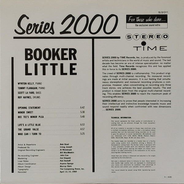 Booker Little - Booker Little (LP, Album, RE, gat)