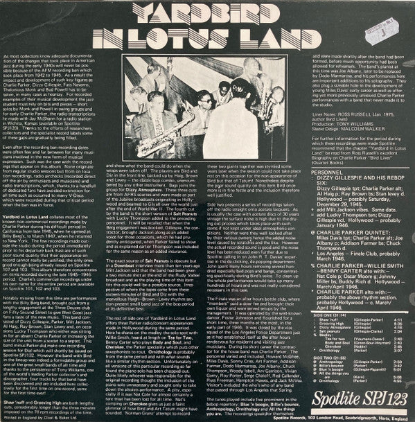 Charlie Parker - Yardbird In Lotus Land (LP)