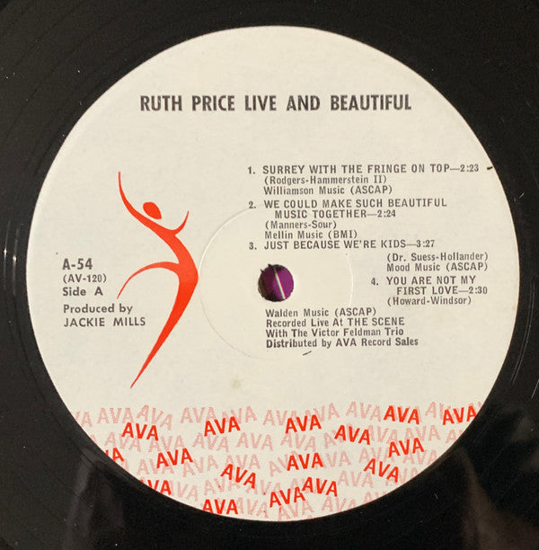 Ruth Price - Live & Beautiful (LP, Album, Mono)