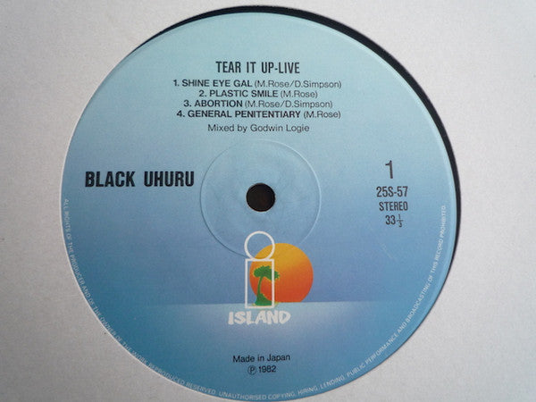 Black Uhuru - Tear It Up - Live (LP, Album)