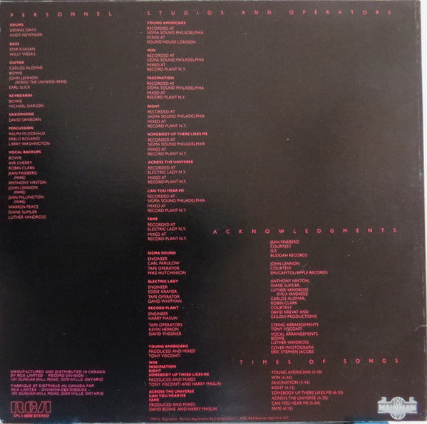 David Bowie - Young Americans (LP, Album)