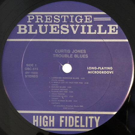 Curtis Jones - Trouble Blues (LP, Album, RE, RM)