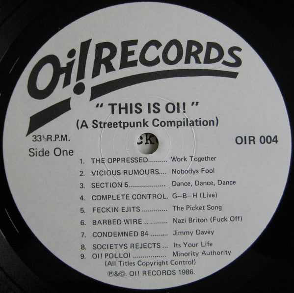 Various - This Is Oi! (A Streetpunk Compilation) (LP, Comp)