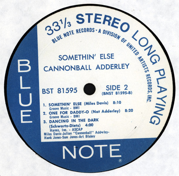 Cannonball Adderley - Somethin' Else (LP, Album, RP)