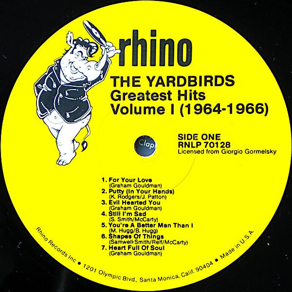 The Yardbirds - Greatest Hits, Volume One: 1964-1966 (LP, Album, Comp)