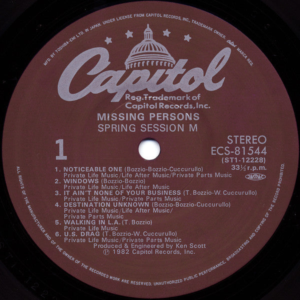 Missing Persons - Spring Session M (LP, Album)