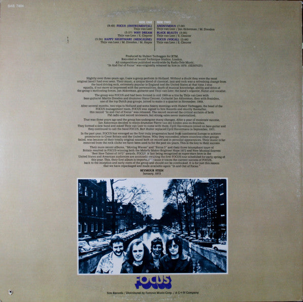 Focus (2) - In And Out Of Focus (LP, Album, RE)