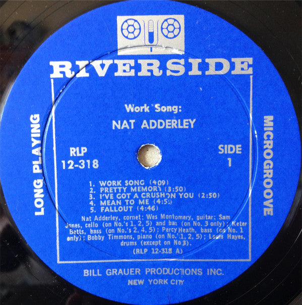 Nat Adderley - Work Song (LP, Album, Mono, RP)