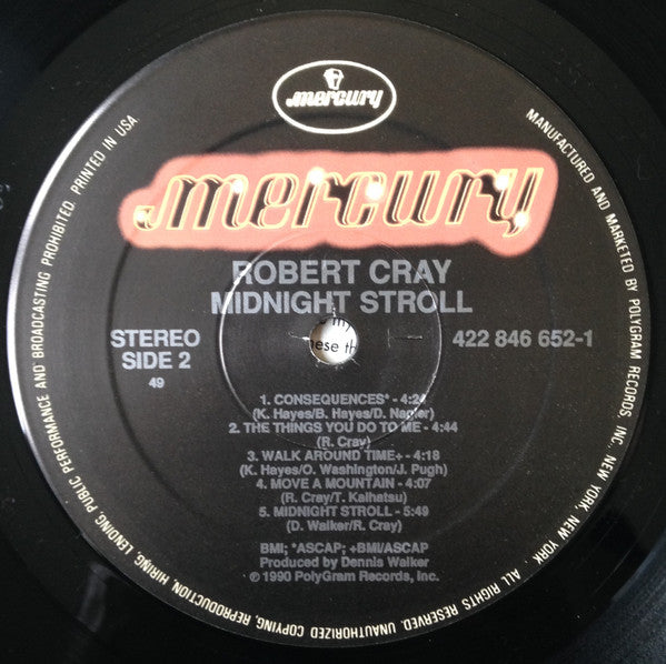 Robert Cray - Midnight Stroll (LP, Album, 49)