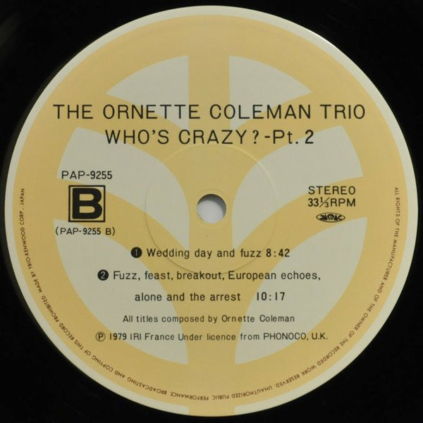 Ornette Coleman - Who's Crazy 2 - La Clef Des Champs 2 (LP, Album, RM)