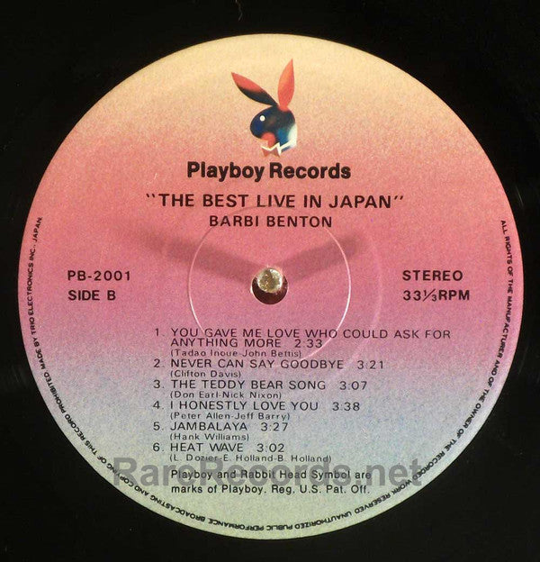 Barbi Benton - The Best Live In Japan (LP, Album)