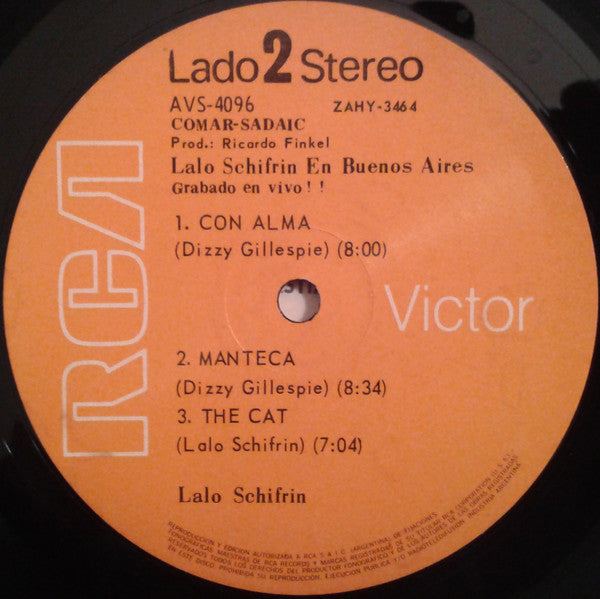 Lalo Schifrin - En Buenos Aires Grabado En Vivo!! (LP, Album)