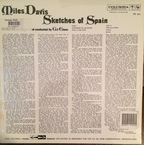 Miles Davis - Sketches Of Spain (LP, Album, Ltd, RM)