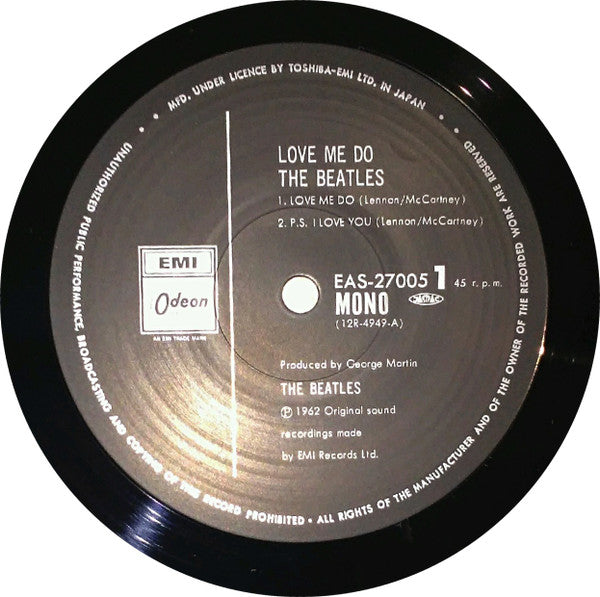 The Beatles - Love Me Do (12", Single, Mono, RE)