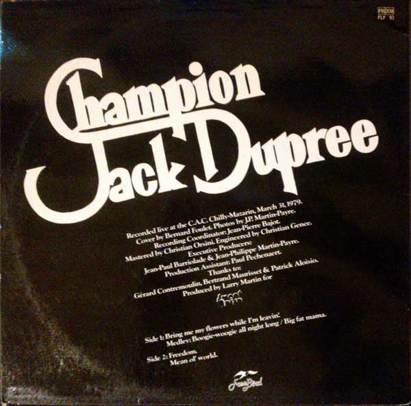 Champion Jack Dupree - Live! (LP, Album)