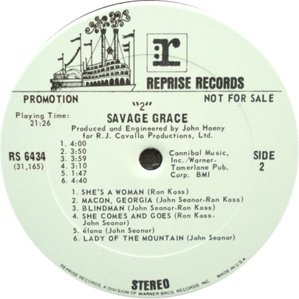 Savage Grace (2) - 2 (LP, Album, Promo)