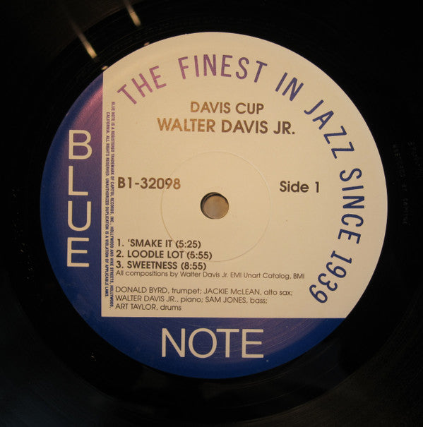 Walter Davis Jr. - Davis Cup (LP, Album, Ltd, RE, 180)