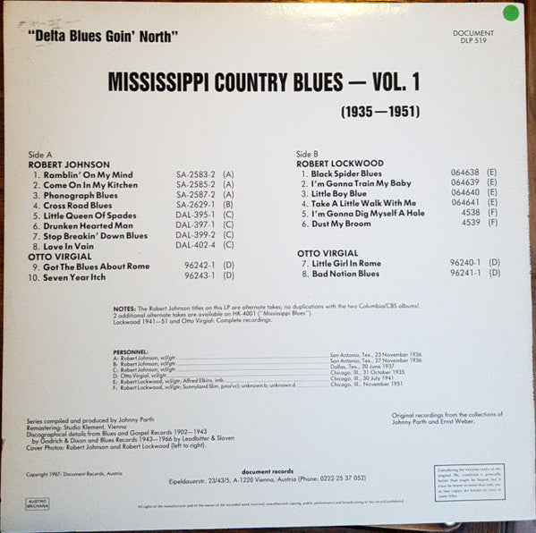 Various - ""Delta Blues Goin' North"" Mississippi Country Blues - V...