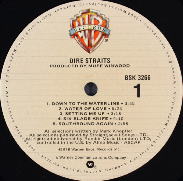 Dire Straits - Dire Straits (LP, Album, Jac)