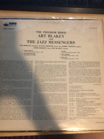 Art Blakey & The Jazz Messengers - The Freedom Rider(LP, Album, RE,...